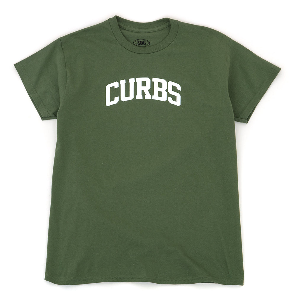 Curbs S/S T-Shirt (Military Green / White) (S)