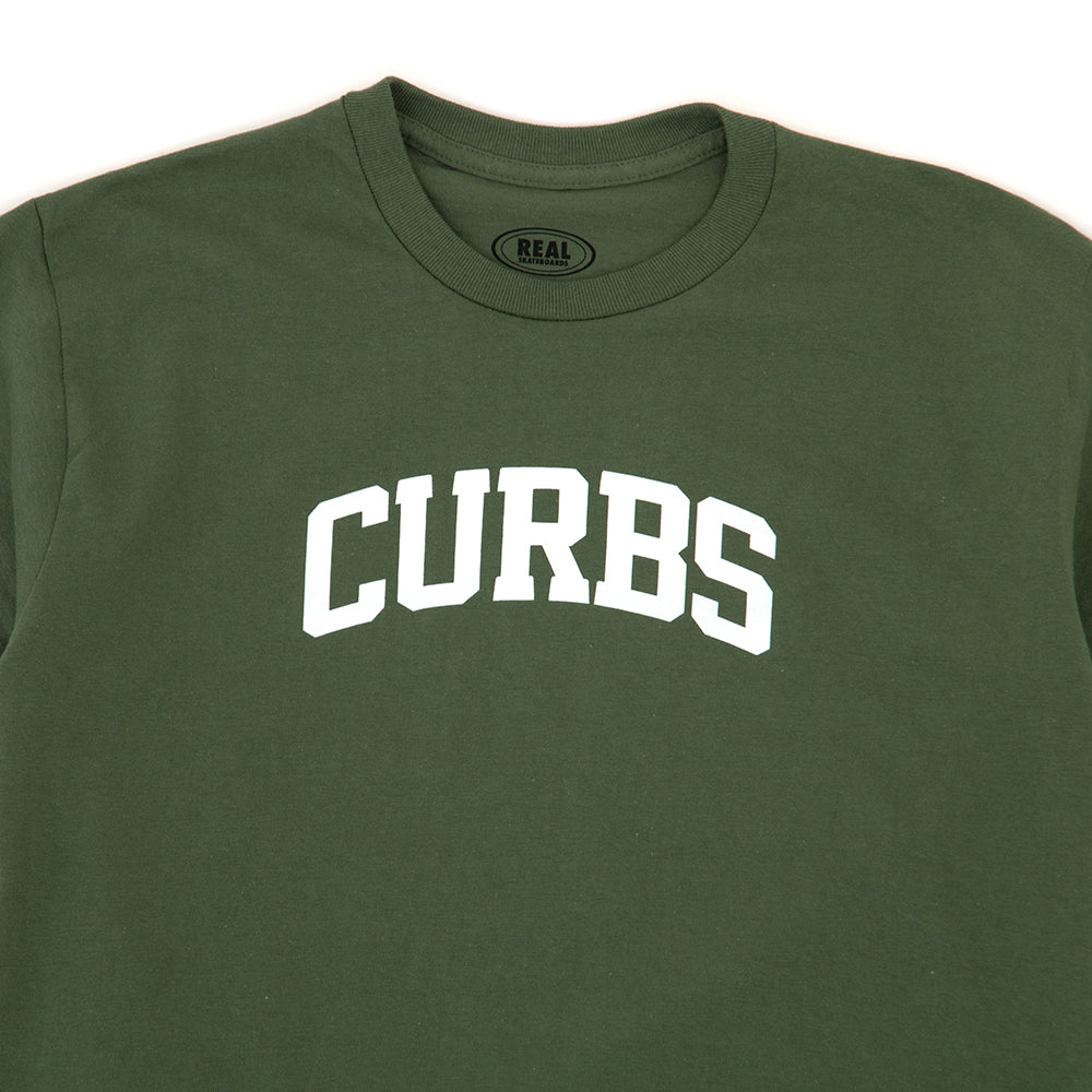 Curbs S/S T-Shirt (Military Green / White) (S)