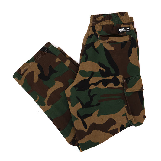 O.G.S. Fleece Cargo Pants (Woodland Camo) (S)