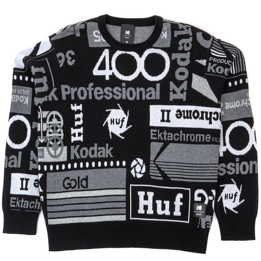 Dark Room Jacquard Knit Crewneck Sweatshirt (Black) (S)