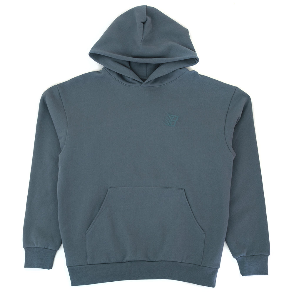 B Logo Puff Print Hooded Sweatshirt (Blue)