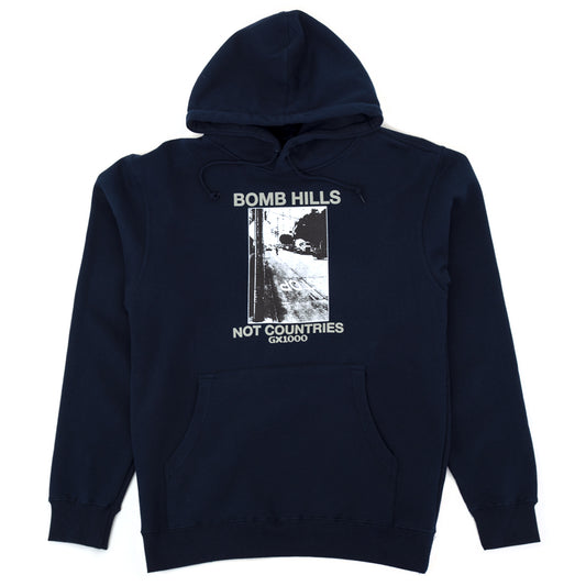 Bomb Hills Not Countries Hooded Sweatshirt (Navy)