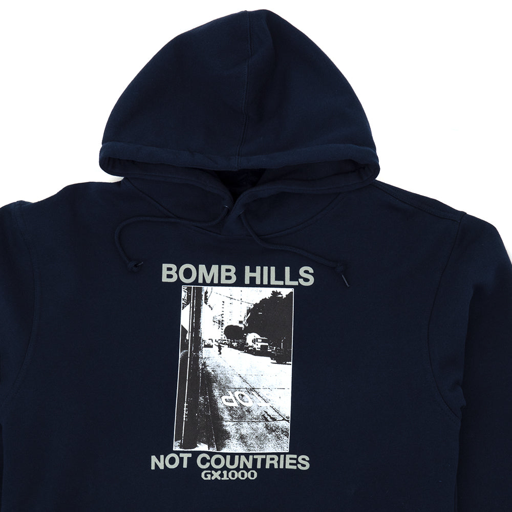 Bomb Hills Not Countries Hooded Sweatshirt (Navy)