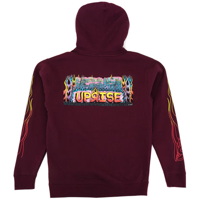 Skyline Heavyweight Hooded Sweatshirt (Maroon)