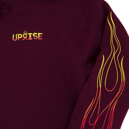 Skyline Heavyweight Hooded Sweatshirt (Maroon)