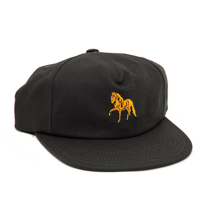 Small Horse Snapback Hat (Black)