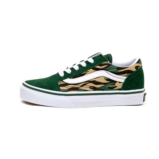 Kids Old Skool (Flame Camo Green / Multi) VBU