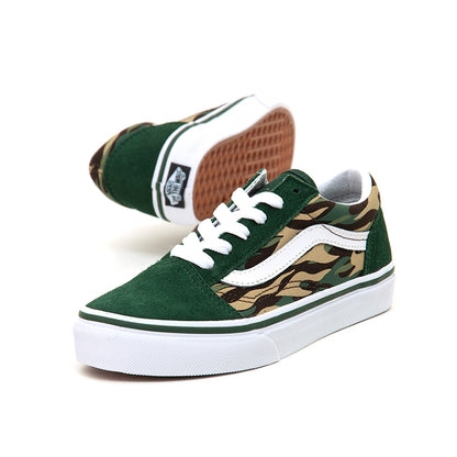 Kids Old Skool (Flame Camo Green / Multi) VBU
