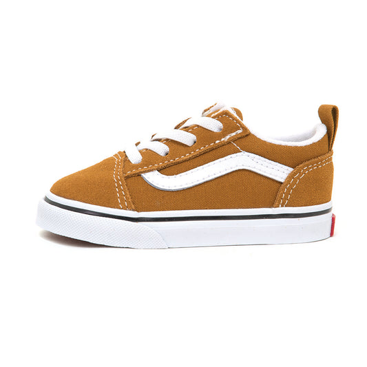Toddler Old Skool Elastic Lace (Color Theory) Golden Brown VBU