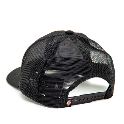 Woven Trucker Snapback Hat (White / Black)