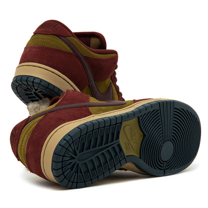 Dunk Low Pro ( Dark Team Red / Burgundy Crush-Olive Flak) (S)
