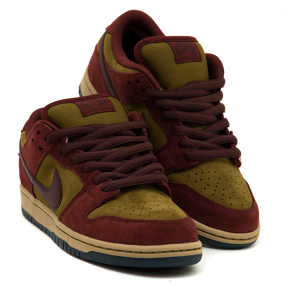 Dunk Low Pro ( Dark Team Red / Burgundy Crush-Olive Flak) (S)