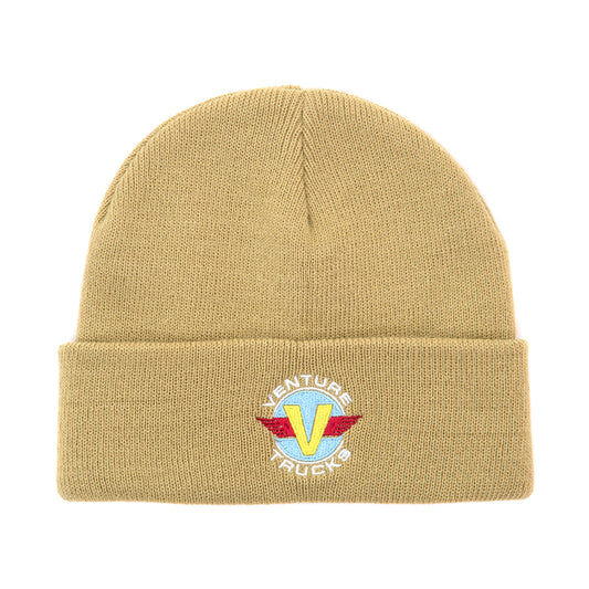 Wings Cuff Beanie (Tan)