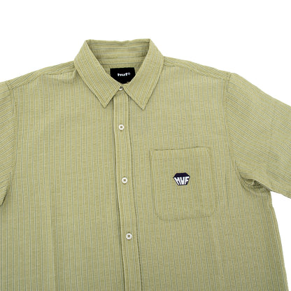 Big Block Striped Button Up S/S Shirt (Dried Herb) (S)
