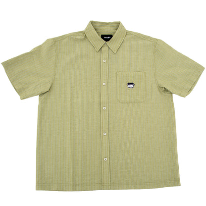 Big Block Striped Button Up S/S Shirt (Dried Herb) (S)