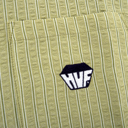 Big Block Striped Button Up S/S Shirt (Dried Herb) (S)