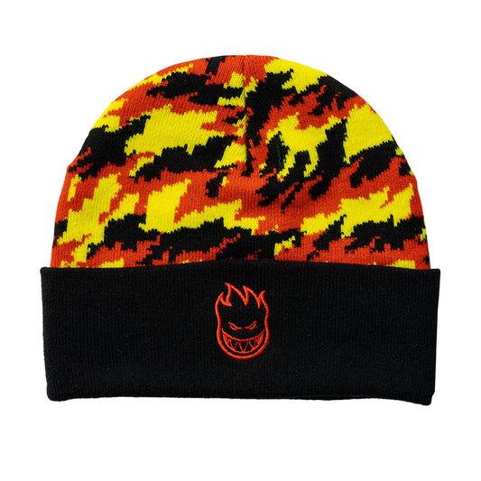 Bighead Flame Cuff Beanie (Black)