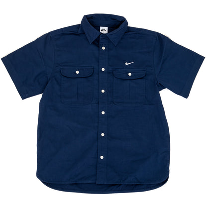 Skate Short-Sleeve Woven Button Up (Midnight Navy / Coconut Milk) (S)
