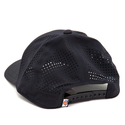 Woven Logo Baseball Snapback Hat (Black)