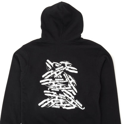 Stacked Cop Cars Midweight Hoody (Black / White)