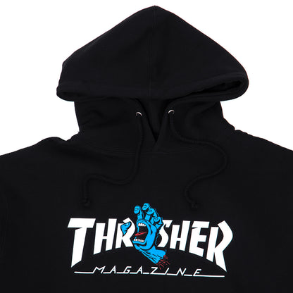 Thrasher Screaming Logo P/O Hooded Heavyweight Sweatshirt (Black)