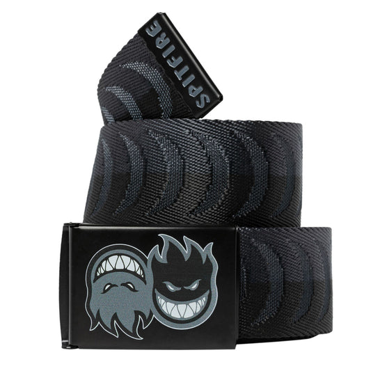 Eternal Crescent Jacquard Web Belt (Charcoal / Black)