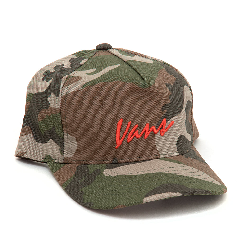 Classic Script Snapback Hat (Vintage Camo Brown) VBU