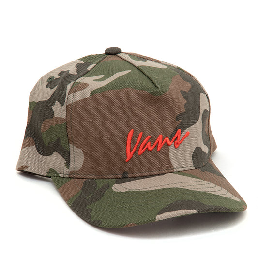Classic Script Snapback Hat (Vintage Camo Brown) VBU