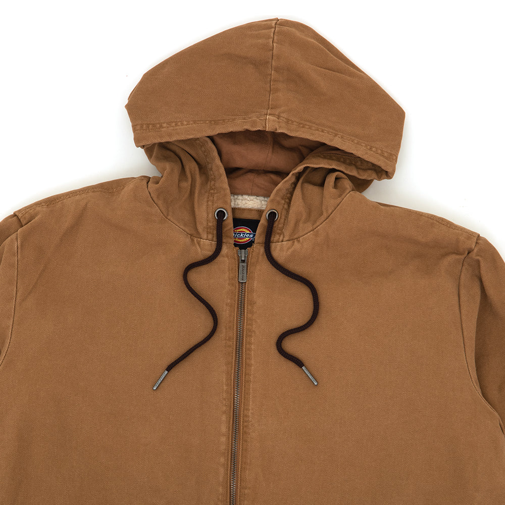 Hooded Bomber Jacket (Stonewashed Brown Duck) (S)