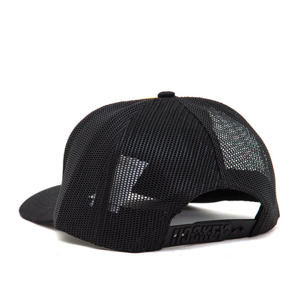 Truck Stop #2 Snapback Hat (Black / Cream)