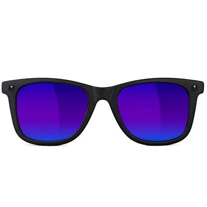 Mike Mo Premium Polarized Sunglasses (Blackout / Blue Mirror)