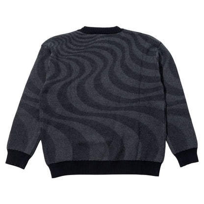 Classic Swirl Bighead Fill Emb. Knit Sweater (Black / Grey)