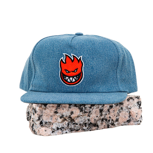 Adj. Bighead Fill 5 Panel Snapback Hat (Wash Denim)