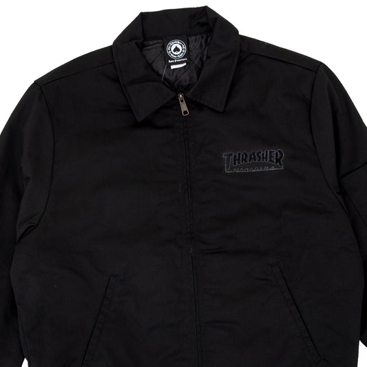 Mag Embroidered Mechanic Jacket (Black)