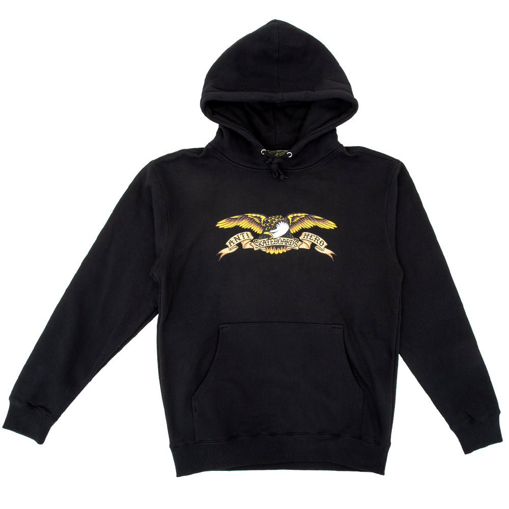 Eagle Heavyweight Pullover Hooded Sweatshirt (Black)