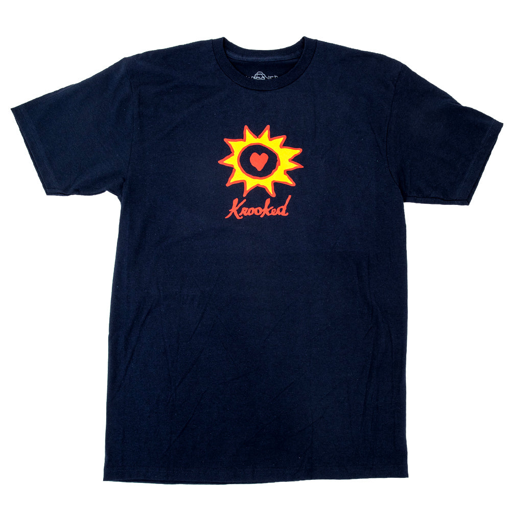 Sun Heart S/S T-Shirt (Navy / Yellow)