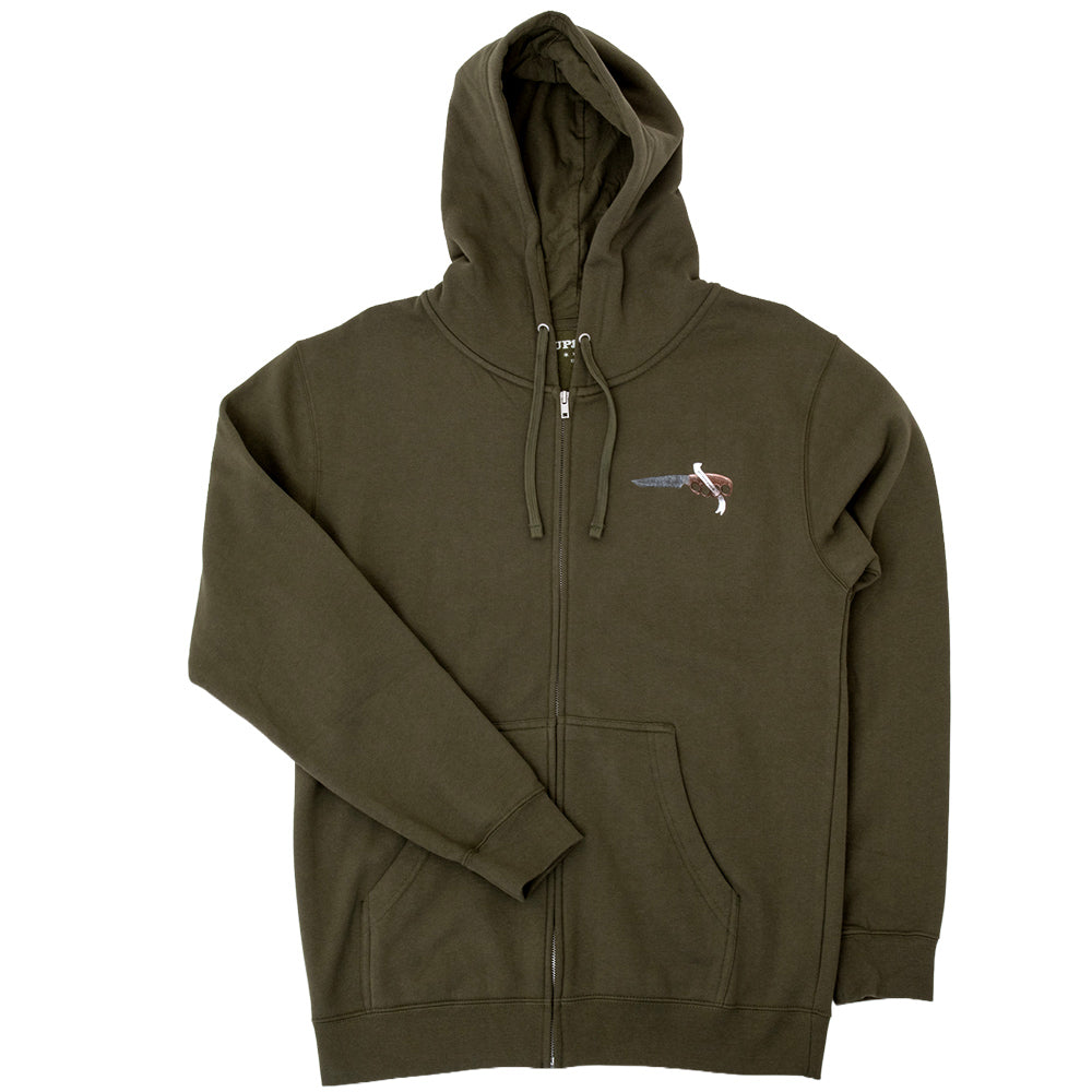 Fight Song Zip Up Hoody (Army Green)