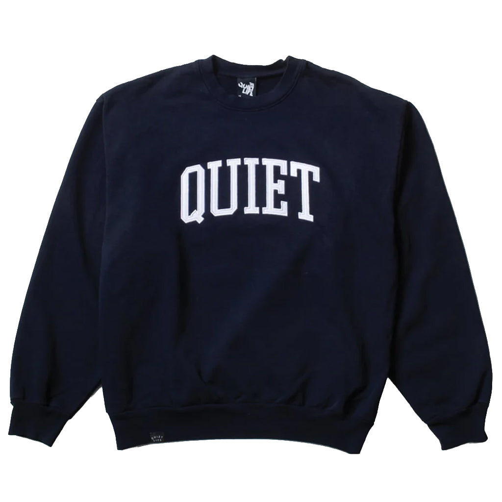Quiet Arch Applique Crewneck Sweatshirt (Navy)