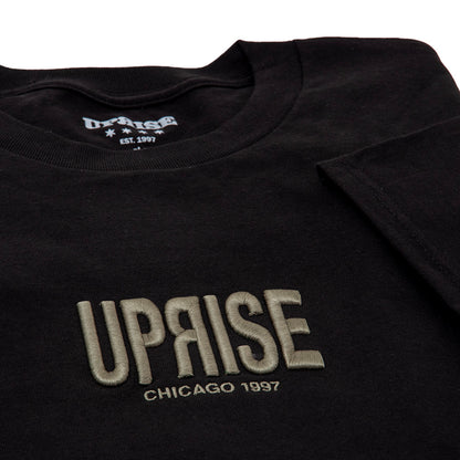 '97 Stretch Embroidered T-shirt (Black / Army)