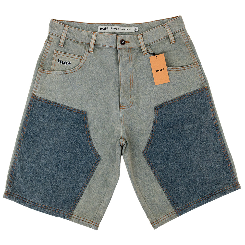 Kinda Loose Double Knee Short (Light Indigo)