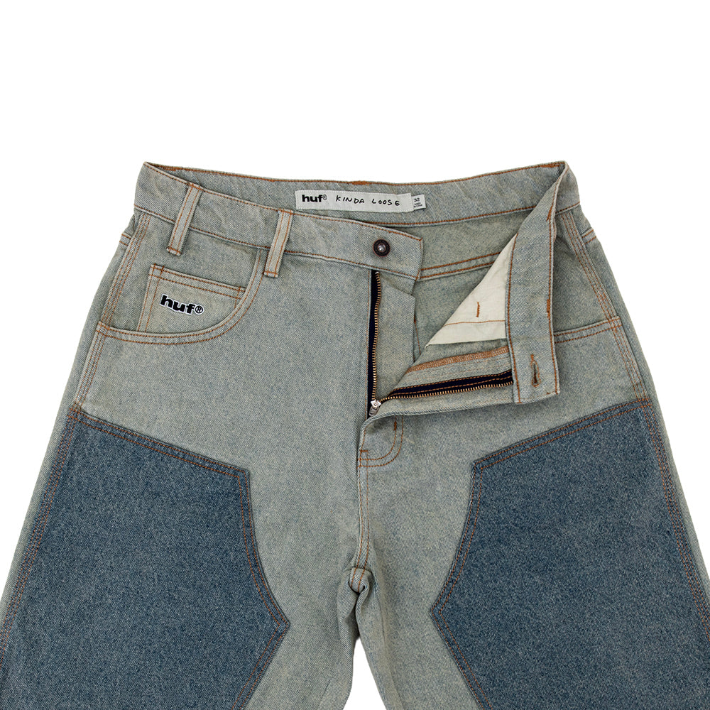 Kinda Loose Double Knee Short (Light Indigo)