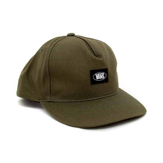 Drop V Oval 5 Panel Snapback Hat (Mossy Olive)