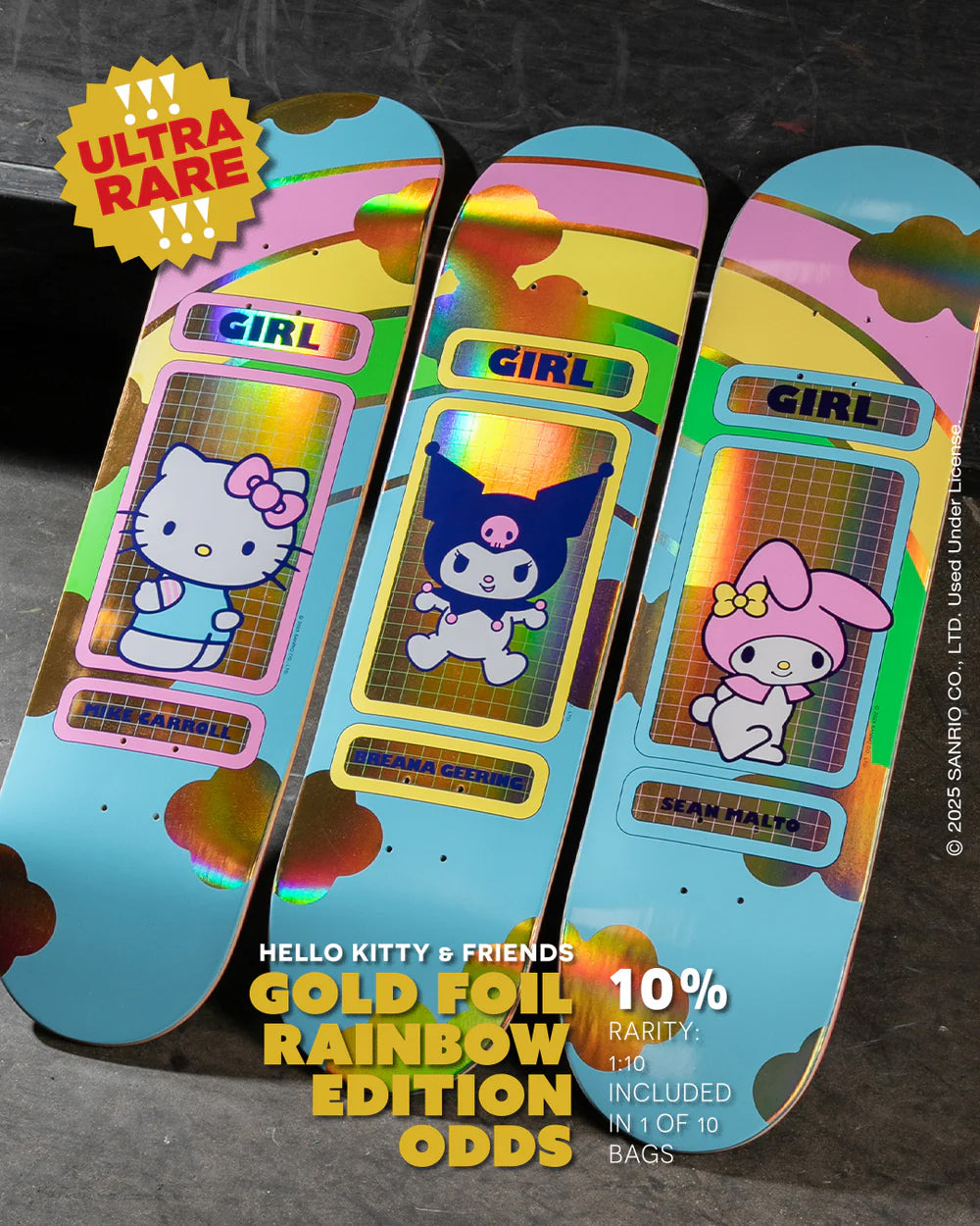 Geering Hello Kitty Rainbow Edition Deck (8.0)