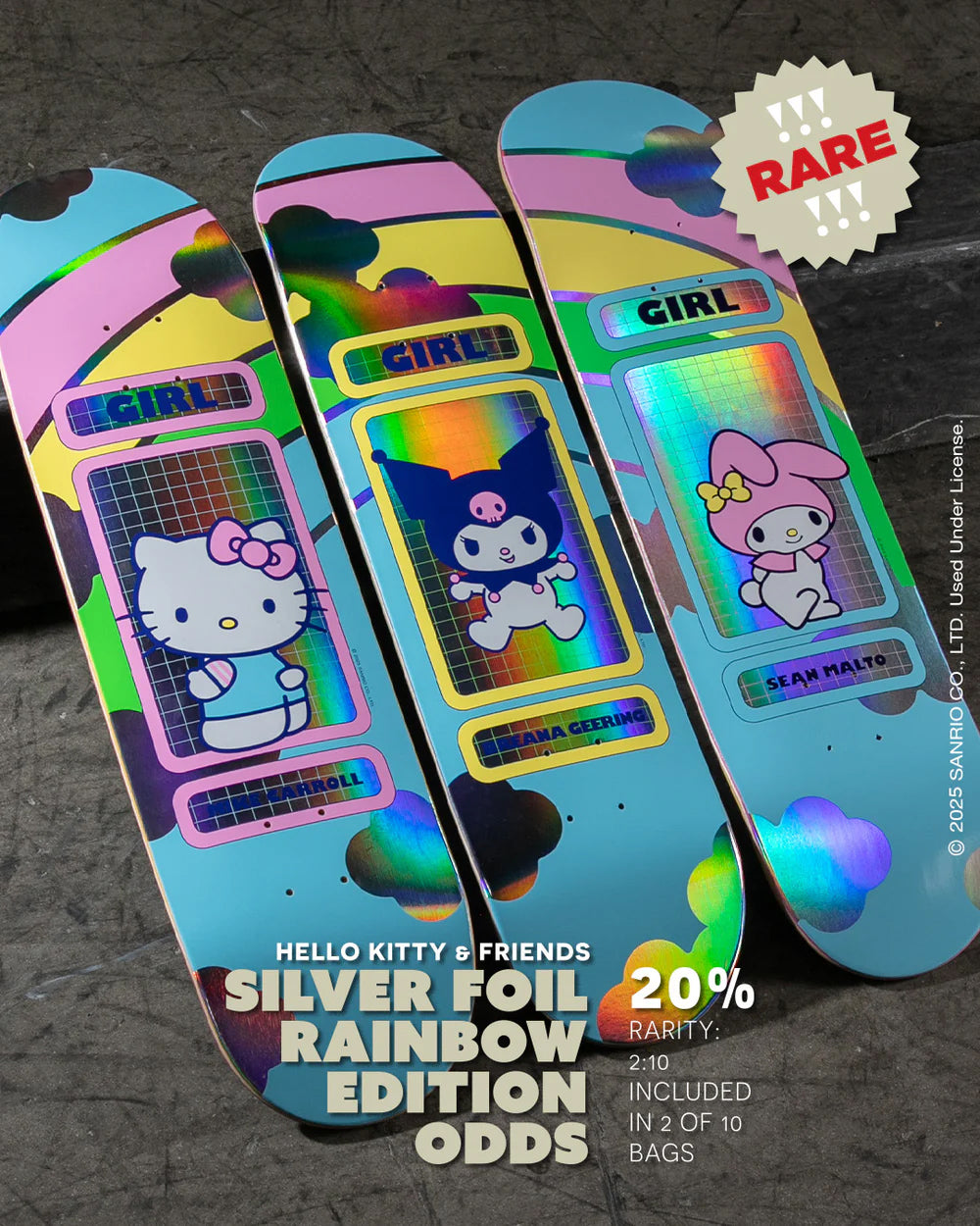 Geering Hello Kitty Rainbow Edition Deck (8.0)