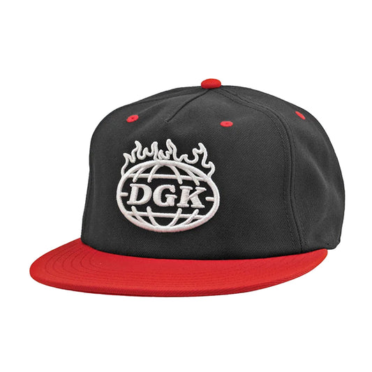 Copa 5-Panel Snapback Hat (Black / Red)
