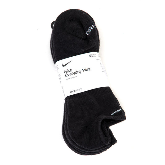 Everyday Plus Cush No Show Sock - 3 Pack (Black)
