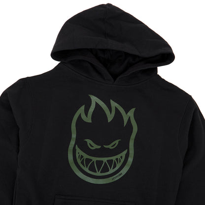 Youth Bighead Hooded Sweatshirt (Black / Olive) (S)