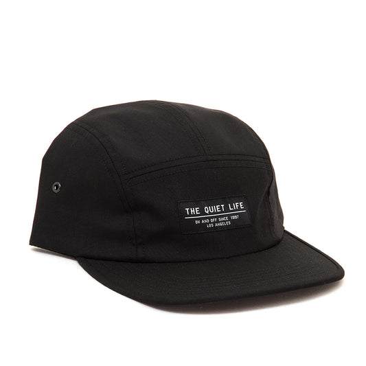 Foundation 5 Panel Strapback Camper Hat (Black)