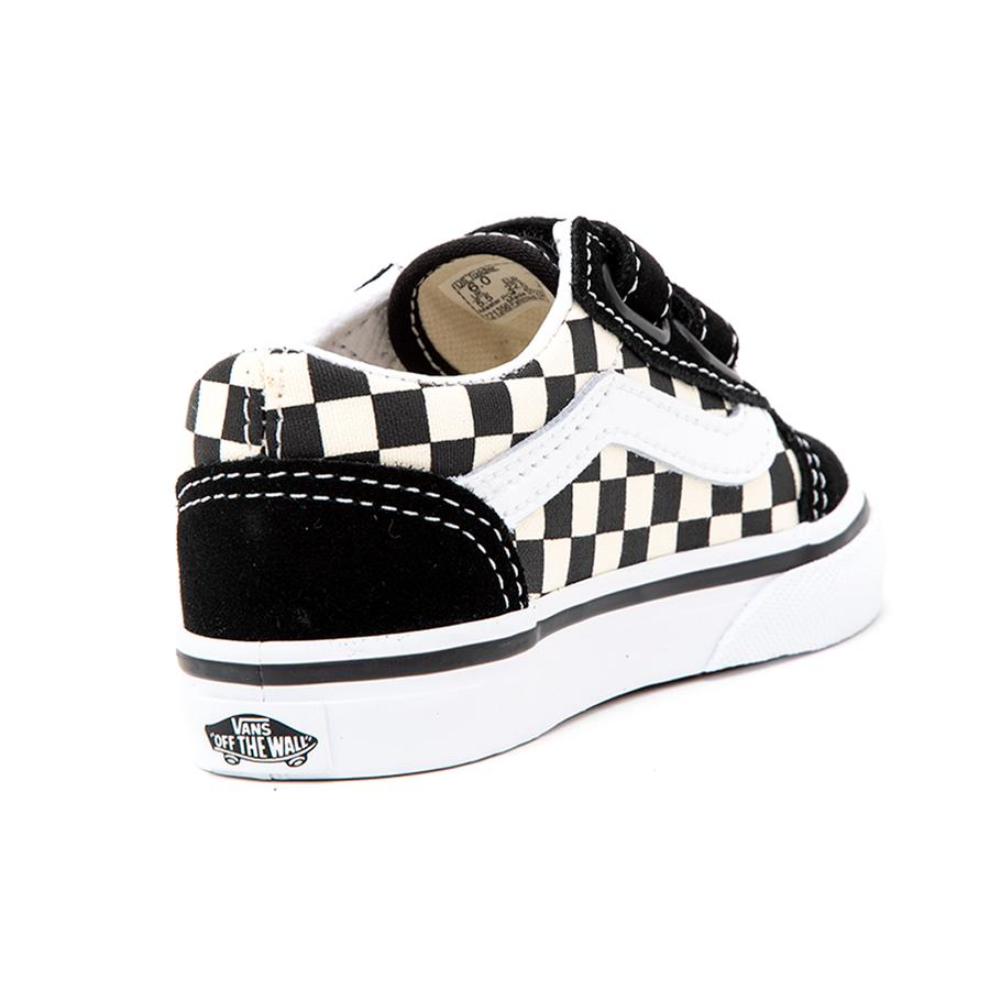 Toddler Old Skool V (Primary Check) Black / White VBU (S)
