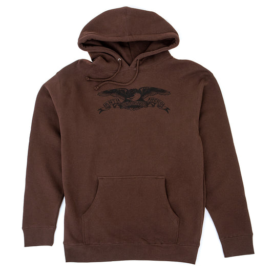 Basic Eagle Hooded Sweatshirt (Brown / Black)